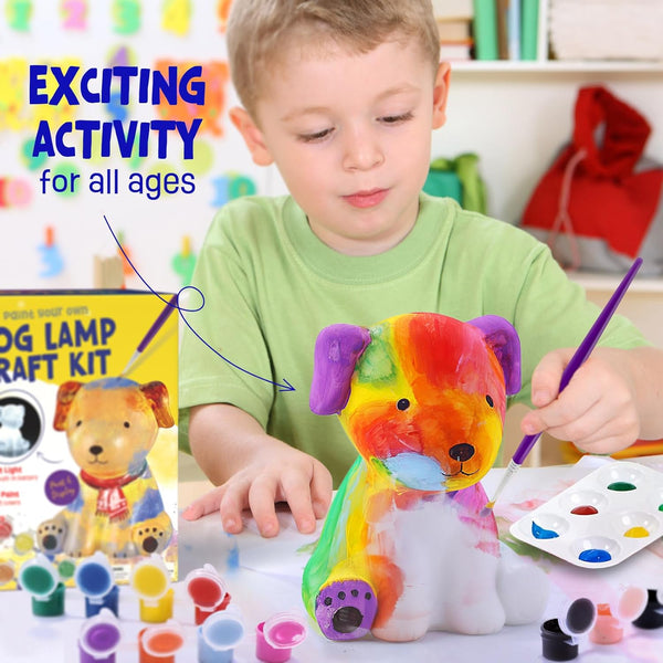 Paint Your Own Dog Lamp Kit, Art Supplies Arts & Crafts Kit, Painting Kit for Kids 6-12, Arts and Crafts for Kids Ages 8-12, Toys Girls Boy
