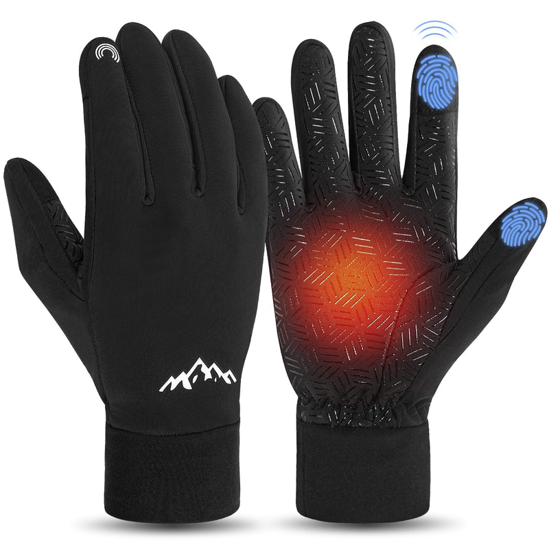 Pixel Panda Winter Gloves for Men Women Warm Touchscreen Gloves for Cold Weather Thin Water-Resistant Windproof Non-Slip Gloves for Cycling,