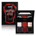 Afflano Red Black Eyeshadow Goth Makeup Palette, Vampire Blood Red Halloween Makeup Palette, Burgundy Dark Smokey Eye Shadow Palette Pigmented,