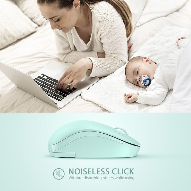 Seenda Wireless Mouse, 2.4G Noiseless Mouse with USB Receiver - Portable Computer Mice for PC, Tablet, Laptop with Windo