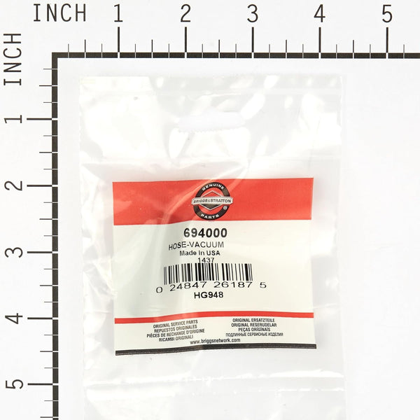 Briggs & Stratton 694000 Vacuum Hose Replacement for Models 691040 and 281730,Black
