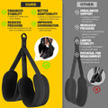 Adjustable Heavy Duty Pull up Assist Equipment with 4 Assistance Bands - Resistance Bands for Pull up Bar Workout - Home Gym Fitness Exercise