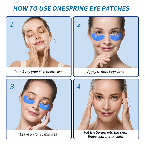 Under Eye Patches (24 Pairs) - Gifts for Women - Golden under Eye Mask for Dark Circles, Puffiness & Wrinkles, Eye Gels Pads for Refreshing,