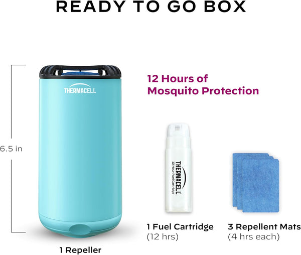 Thermacell Mosquito Repeller Patio Shield; Includes 12-Hour Refill; 15 Foot Zone of Protection; Highly Effective Mosquito Repellent for Patio; Bug