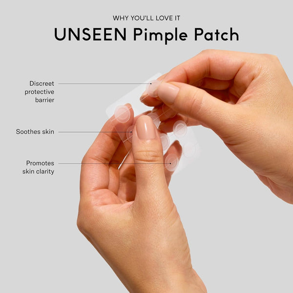 SEEN UNSEEN Pimple Patch - Hydrocolloid and Bakuchiol Formulated Spot Treatment for Face and Skin- Dermatologist Developed- Safe for Sensitive &