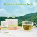 GTGLOTRA Premium Full-Leaf Loose Green Tea, 24 Pyramid Bags(4 Pack), 100% Natural No Additives, Easy Brew, Biodegradable Tea Whole Leaf Tea