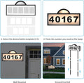Solar House Numbers for Outside, Aqonsie Solar Powered Address Sign, Waterproof outside 3000K Warm LED & 4500K & 6000K White Illuminated Plaques