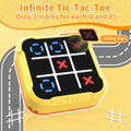 Tic Tac Toe Bolt Game 4-In-1 Handheld Portable Electronic Toy, Educational Board Games Puzzle for Kids and Adults, Perfect for Travel, Road Trips,