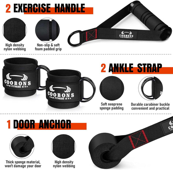 Heavy Resistance Bands for Working Out, 300LBS Exercise Bands with Handles, Workout Bands for Men, Weight Fitness Bands Set for Muscle Training,