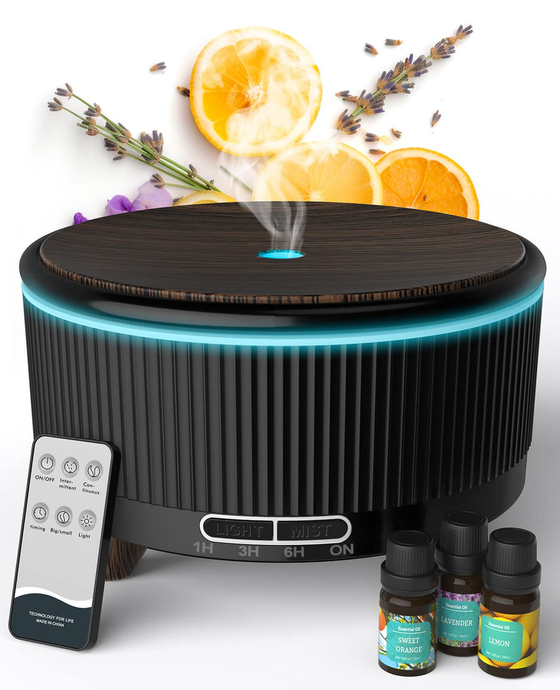 Diffusers for Essential Oils Large Room, 500Ml Aromatherapy Diffuser Gradient - Dark Blue