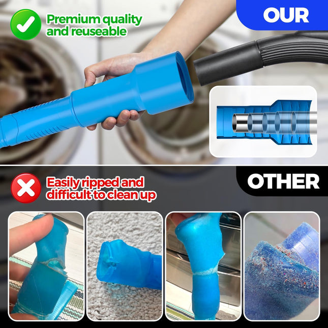 Holikme Dryer Vent Cleaner Kit Dryer Lint Vacuum Attachment Brush, Lint Remover, Dryer Vent Vacuum Hose Replacement Part