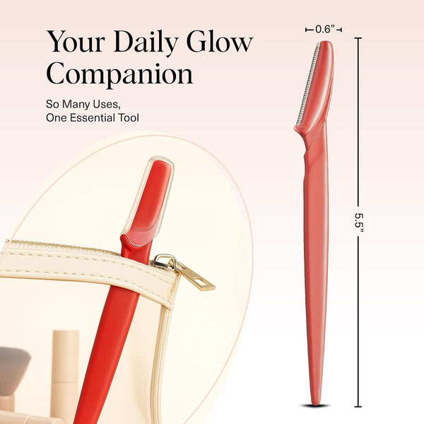 Kitsch Dermaplaning Tool - Face Razors for Women and Men, Eyebrow Trimmer and Face Shaver, Facial Hair Removal, Facial Razors for Women and Men,
