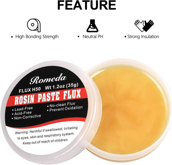 4 Jar Solder Flux, Flux for Soldering, Rosin Soldering Flux Paste for Lead-Free Electronics Soldering and Soldering DIY (1.2Oz/35G in a Jar)