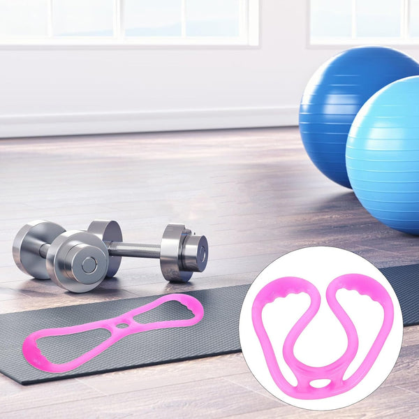 Kisangel Silicone Yoga Tension Band, Figure 8-Shaped Elastic Pull Rope, Multifunctional Resistance Bands for Fitness, Chest, Arm, Shoulder