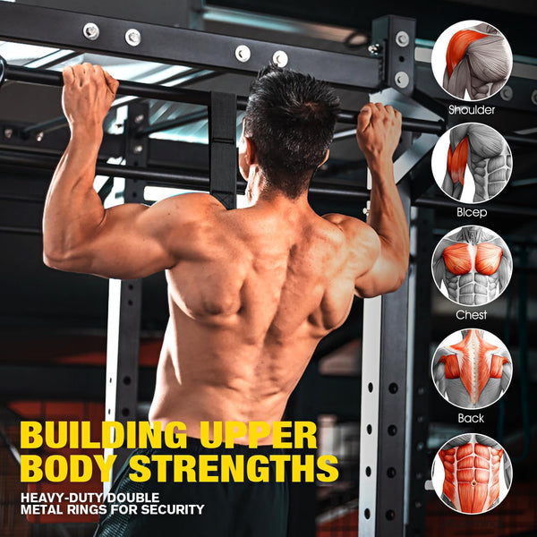 Adjustable Heavy Duty Pull up Assist Equipment with 4 Assistance Bands - Resistance Bands for Pull up Bar Workout - Home Gym Fitness Exercise