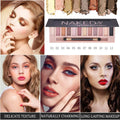 2 Pcs 12 Colors Eye Shadow Palette,Nude Matte Smokey Shimmer Glitter Eyeshadow Palette,Blendable Rich Colors,Waterproof Beauty Makeup Palette Kit