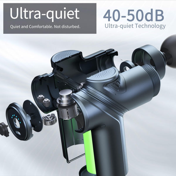 Massage Gun Deep Tissue, Silent Brushless Motor and Portable Massage Gun with 4 Interchangeable Heads for Deep Muscle Relief and Relaxation, Relax
