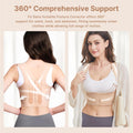 Fit Geno Posture Corrector for Women Invisilite: Invisible Lightweight Back Brace for Neck Shoulder & Upper Back Pain Relief - Improve Posture