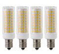 E12 LED Light Bulb, Dimmable E12 Candelabra Base Light Bulbs, 70-75W Equivalent 750 Lumens, 4 Packs for Chandelier, Ceiling Fan, Desk Lamp (Warm