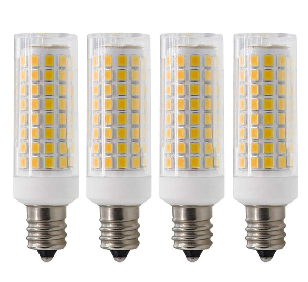 E12 LED Light Bulb, Dimmable E12 Candelabra Base Light Bulbs, 70-75W Equivalent 750 Lumens, 4 Packs for Chandelier, Ceiling Fan, Desk Lamp (Warm