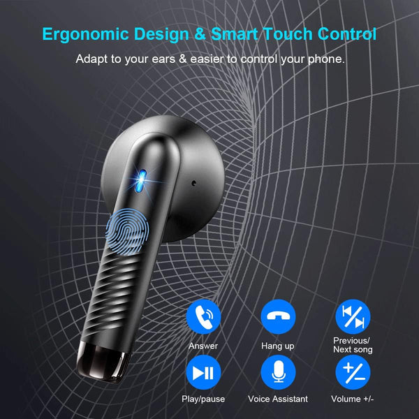 Wireless Earbuds, Bluetooth 5.3 Earbuds Stereo Bass, Bluetooth Headphones in Ear Noise Cancelling Mic, Earphones IP7 Waterproof Sports, 32H