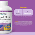 Natural Factors, Stress-Relax Tranquil Sleep Chewable, Supports the Full Sleep Cycle, 120 Count (Pack of 1)