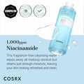 COSRX Low pH Niacinamide Micellar Cleansing Water Daily Mild Facial Cleansing Wash for Sensitive Skin, Sebum control, Korean Skin Care