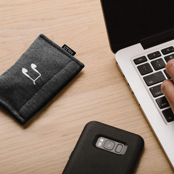 Pocket Mobile Charger Case Pouch Bag Organizer (Blue) - 2 Pack