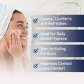 Ocusoft Original Foaming Eyelid Cleanser - Mild Instant Foam to Remove Oil, Dust, Pollen & Makeup - 1.68 Fl Oz