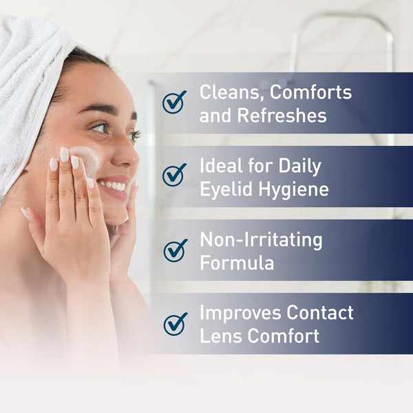 Ocusoft Original Foaming Eyelid Cleanser - Mild Instant Foam to Remove Oil, Dust, Pollen & Makeup - 1.68 Fl Oz