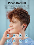Wireless Earbuds Bluetooth 5.3 Headphones 50H Playtime Deep Bass Stereo Ear Buds with Mic IPX7 Waterproof Comfort Lightweight in Ear Earphones for