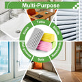 4-Pack Damp Clean Duster Sponge,Reusable Magic Dusting Sponge Brush for Cleaning Blinds, Glass, Baseboards,Vents,Railings,Mirrors,Window Track