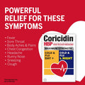 Coricidin HBP, Decongestant-Free Cold Symptom Relief for People with High Blood Pressure, Maximum Strength Cold & Flu Day + Night Liquid Gels, 24