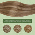 RUNATURE Clip in Hair Extensions Real Human Hair, Remy Hair Extensions Clip Ins for Women, Thick Natural Human Hair, 12 Inch 80G 7Pcs, 0P16 Dark