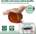T4U 4 Inch Plant Pots 18-Pack, Small Flower Pots with Saucer and Drainage Hole, Durable Plastic Pots, Nursery Small Flower Pot Bulk for Plants,