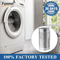 Funmit 4 Inch 10 Feet Flexible Adjustable Aluminum Dryer Vent Hose with 2 Metal Duct Clamp, PVC Tube Compatible with Most Dryers