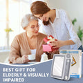 Magnifying Glass with Light, 5X 10X 45X Rechargeable Magnifier with 20 LED Light, 3 Modes Folding Lighted Magnifying Glass Handheld for Seniors