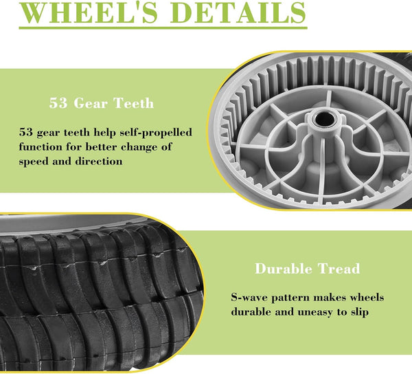 Parts Camp Front Drive Wheels Mtd/Troy-Bilt 734-04018, 734-04018A, 734-04018B, 734-04018C Lawnmower Wheels (Set of 2)