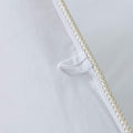 Luxurious All-Season Goose down Feather Fiber Comforter Queen Size Duvet Insert, Premium White Solid Plain Design, Premium Baffle Box, 100%