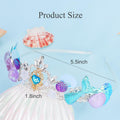 CIEHER Mermaid Crown Headband Seashell Crown for Little Mermaid Birthday Party Decorations, Mermaid Accessories Halloween Costumes Blue & Purple