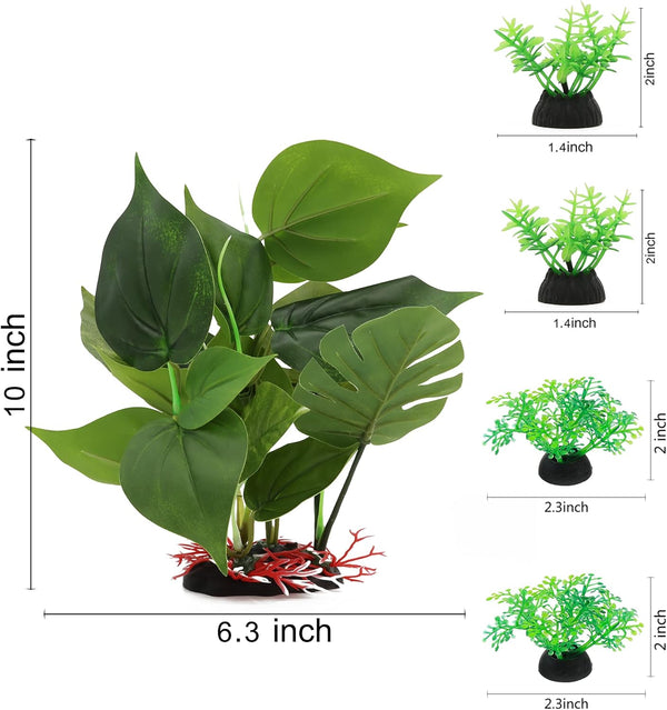 ALEGI Aquarium 10 Inch Silk Plants for Betta Fish Tank, Underwater Aquatic Water Grass Decor