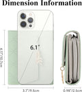 Bifold Wallet Women Leather RFID Blocking Card Holder Compact Wallet Zipper Coin Pocket with ID Window