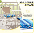 Downluxe Outdoor Chair Cushions Set of 4 for Patio Furniture, Water-Resistant Patio Chair Cushions with Ties, High Density Foam Outdoor Seat