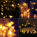 Solar Bee String Lights Outdoor 31FT 50 LED Honeybee Fairy Lights with 8 Lighting Modes, Waterproof Solar Bumble Bee for Patio Yard Garden Grass