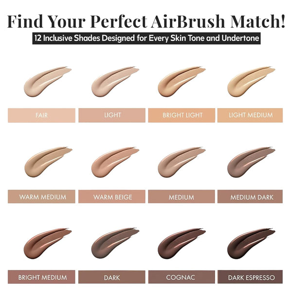Magicminerals Airbrush Foundation by Jerome Alexander â 2Pc Set with Airbrush Foundation and Kabuki Brush - Spray Makeup with Anti-Aging