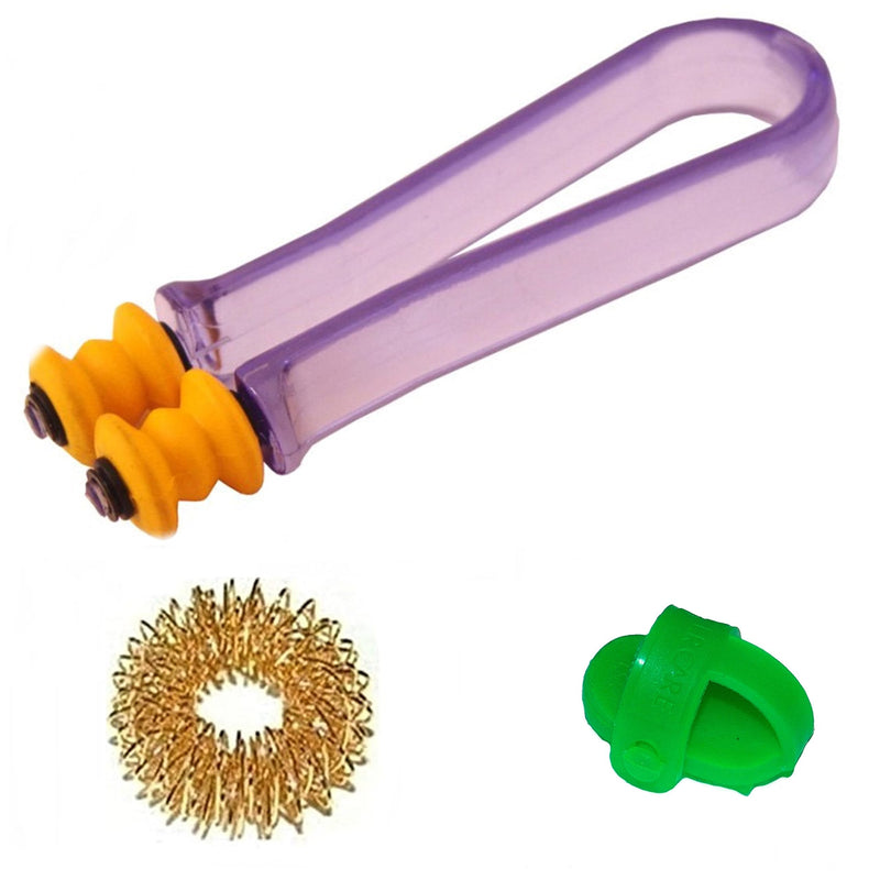 Acupressure Finger Roll Kit with Sujok Ring, Power Thumb, Reflexology Chart, and Instruction Manual - Harmony at Your Fingertips (Assorted)