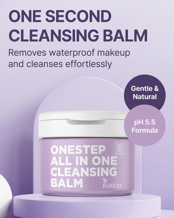 One Step Makeup Remover Cleansing Balm (5.1Fl Oz) - Korean Facial Cleanser for Eyes, Lips and Face, Gentle, Cruelty-Free Formula