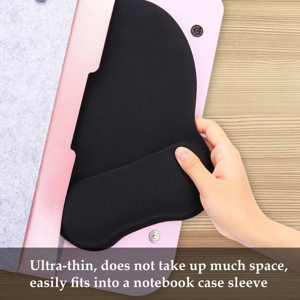 Eoocoo Ergonomic Mouse Pad with Wrist Support, Mousepad with Memory Foam Wrist Rest and Non-Slip Base for Computer, Cafe, Home & Office, 9.64 X