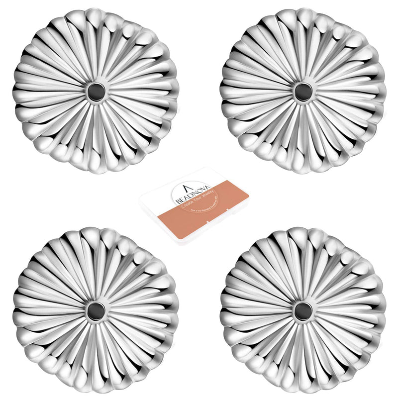 BEADNOVA Jumbo Earring Backs 925 Sterling Silver Large Earring Backs Butterfly Locking Ear Stud Stopper for Studs Replacement (20Gauge, 4Pcs)