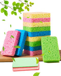 METUUTER 12-Count Kitchen Sponges- Compressed Cellulose Sponges Non-Scratch Natural Dish Sponge for Kitchen Bathroom Cars, Funny Cut-Outs DIY for